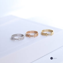 Load image into Gallery viewer, Woven Diamond Ring, Minimal Stacking Ring, Thin Gold Ring, Rose Gold, Promise Ring, Everyday Jewelry, Mother's Day, Birthday Gift