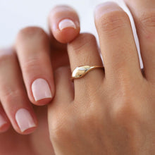 Load image into Gallery viewer, Rounded Dome Ring, 14k Gold, Minimalist Gold Ring, Stacking Jewelry, Unisex Jewelry, Pinky Ring, Retro Ring, Birthday Gift, Rose Gold