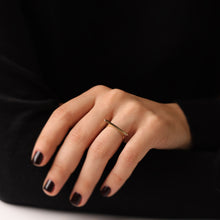Load image into Gallery viewer, Rectangle Bar Ring, 14K Gold Ring, Handmade Jewelry, Geometric, Gift for Her, Mother's Day, Minimalist Accessory, Gold Stacking Ring