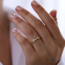 Load image into Gallery viewer, Woven Diamond Ring, Minimal Stacking Ring, Thin Gold Ring, Rose Gold, Promise Ring, Everyday Jewelry, Mother's Day, Birthday Gift