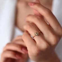 Load image into Gallery viewer, 14K Gold Spider Ring, Minimal Stackable Ring, Thin Gold Ring, Everyday Jewelry, Mother's Day, Birthday, Astrology, Crab Ring, Gift for Her