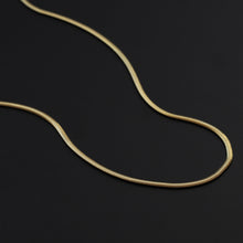 Load image into Gallery viewer, 14K Gold Snake Chain Necklace, Italian Herringbone Chain, Gold Layering Chain, Gift for Her, Classic Gold Chain, Real Gold Jewelry, 2.5mm