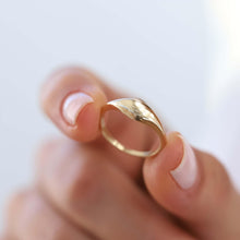 Load image into Gallery viewer, Rounded Dome Ring, 14k Gold, Minimalist Gold Ring, Stacking Jewelry, Unisex Jewelry, Pinky Ring, Retro Ring, Birthday Gift, Rose Gold