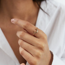 Load image into Gallery viewer, 14K Gold Moon Ring, Minimalist Gold Ring, Stacking Jewelry, Unisex Jewelry, Crescent Ring, Celestial, Birthday, Half Moon, Planet Jewelry