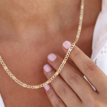 Load image into Gallery viewer, 14k Real Gold Figora Chain, Gold Chain Necklace, Gold 3mm Chain Necklace, Gold Link Chain, 14k Gold Chains, Gold Unisex Chain, Man Necklace