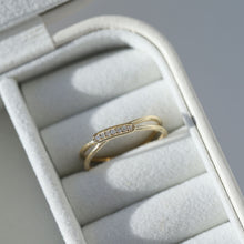 Load image into Gallery viewer, 14K Gold Diamond X Ring, Cross Over Ring, Minimal Wedding Band, Promise Ring, Dainty Stacking Ring, Real Gold Jewelry, Gift for Her