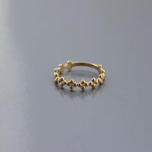 Load image into Gallery viewer, 14K Gold Beaded Ring, Minimal Stackable Ring, Thin Gold Ring, Rose Gold, White Gold, Yellow Gold, Everyday Jewelry, Mother's Day, Birthday