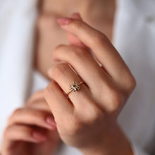 Load image into Gallery viewer, 14K Gold Spider Ring, Minimal Stackable Ring, Thin Gold Ring, Everyday Jewelry, Mother's Day, Birthday, Astrology, Crab Ring, Gift for Her