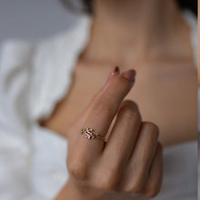 Load image into Gallery viewer, 14K Gold Leaf Ring, Minimal Stackable Ring, Everyday Jewelry, Mother's Day, Birthday Gift, Simple Gold Ring, Gift for Her, Rose Gold Ring