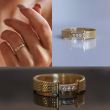 Load image into Gallery viewer, Woven Diamond Ring, Minimal Stacking Ring, Thin Gold Ring, Rose Gold, Promise Ring, Everyday Jewelry, Mother's Day, Birthday Gift