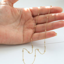 Load image into Gallery viewer, 14K Gold Beaded Necklace, Satellite Chain Necklace, Dorica Beads, Dainty Jewelry, Minimalist Layering, Gift for Her, Mother’s Day