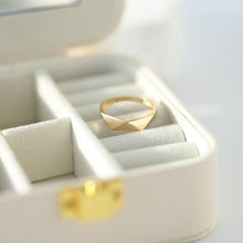 Load image into Gallery viewer, Gold Prism Ring, Argyle Ring, 14K Gold Ring, Minimalist Fine Jewelry, Gift for Her, Unique Wedding Ring, Thick Gold Band Ring, 4.4mm Band