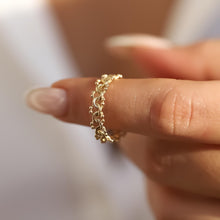Load image into Gallery viewer, 14K Gold Braid Ring, Minimal Stackable Ring, Wrap Ring, Branch, Mother's Day, Birthday Gift, Simple Gold Ring, Gift for Her, Rose Gold