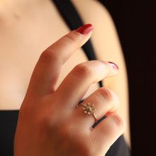 Load image into Gallery viewer, 14K Gold Flower Ring, Gold Ring, Minimalist, Daisy Charm, Gift for Her, Mother's Day, Dainty Stacking Ring, Anniversary, Christmas Present