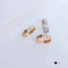 Load image into Gallery viewer, Woven Diamond Ring, Minimal Stacking Ring, Thin Gold Ring, Rose Gold, Promise Ring, Everyday Jewelry, Mother's Day, Birthday Gift
