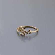 Load image into Gallery viewer, 14K Gold Leaf Ring, Minimal Stackable Ring, Everyday Jewelry, Mother's Day, Birthday Gift, Simple Gold Ring, Gift for Her, Rose Gold Ring