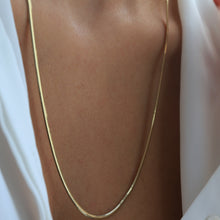 Load image into Gallery viewer, 14K Gold Snake Chain Necklace, Italian Herringbone Chain, Gold Layering Chain, Gift for Her, Classic Gold Chain, Real Gold Jewelry, 2.5mm