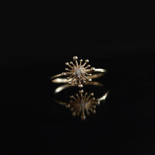 Load image into Gallery viewer, 14K Gold Diamond Star Ring,Minimal Stackable Ring, Celestial Jewelry, Constellation Ring, Birthday Sun Gift, Simple Gold Ring, Rose Gold