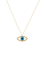 Load image into Gallery viewer, Antique Evil Eye Hammered Effect Pendant Necklace