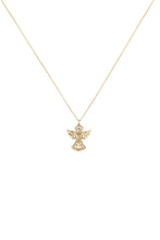 Load image into Gallery viewer, Lace Detail Gold Angel Necklace
