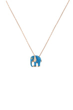 Load image into Gallery viewer, Blue Elephant Necklace