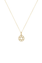 Load image into Gallery viewer, Gold Star of David Medallion Necklace