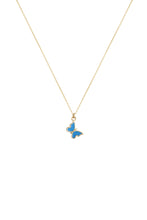 Load image into Gallery viewer, Dainty Blue Butterfly Necklace