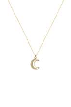 Load image into Gallery viewer, Gold Mini Crescent Necklace