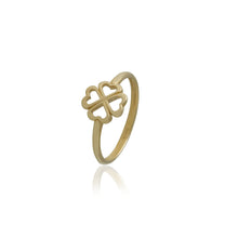 Load image into Gallery viewer, Hollow Clover Leaf Ring