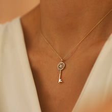 Load image into Gallery viewer, Diamond Key Necklace