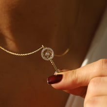Load image into Gallery viewer, Diamond Key Necklace