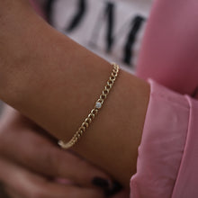 Load image into Gallery viewer, Diamond 0.10 Carat 14K Gold Bracelet