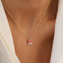 Load image into Gallery viewer, Pink Sailboat Pendant