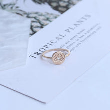 Load image into Gallery viewer, Diamond Evil Eye Signet Ring