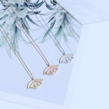 Load image into Gallery viewer, Gold Eye Necklace