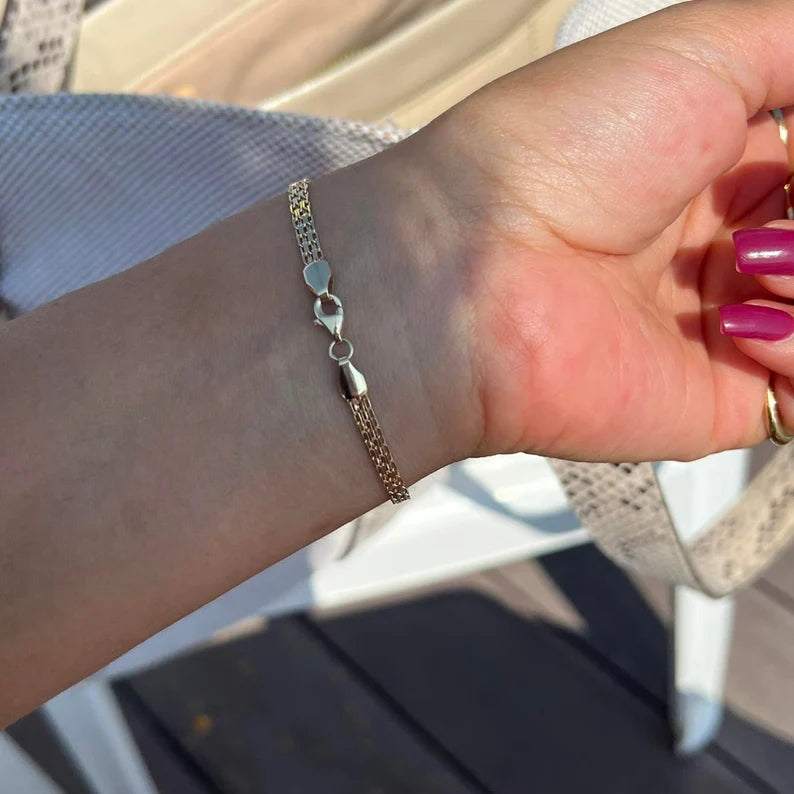 Thin Bismarck Chain Bracelet – Misoa Jewelry