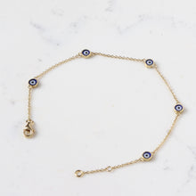 Load image into Gallery viewer, Evil Eye Chain Bracelet