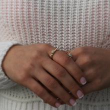 Load image into Gallery viewer, Turquoise Evil Eye Bar Ring