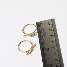 Load image into Gallery viewer, Turquoise Evil Eye Bar Ring