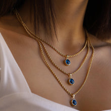 Load image into Gallery viewer, Large Evil Eye Rope Chain Necklace