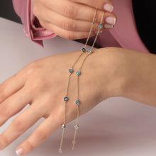 Load image into Gallery viewer, Evil Eye Chain Bracelet
