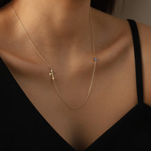 Load image into Gallery viewer, Cross & Evil Eye Minimalist Necklace