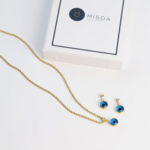 Load image into Gallery viewer, Large Evil Eye Rope Chain Necklace