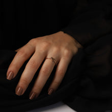 Load image into Gallery viewer, Solitaire Heart Stackable Ring (medium size)