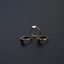 Load image into Gallery viewer, Solitaire Heart Stackable Ring (medium size)