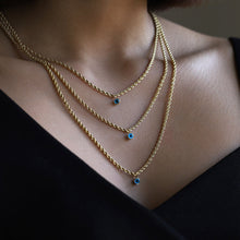 Load image into Gallery viewer, Mini Evil Eye Pendant on Rope Chain