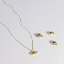 Load image into Gallery viewer, Evil Eye Pendant with Pavé Zircon Diamonds