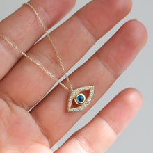 Load image into Gallery viewer, Evil Eye Pendant with Pavé Zircon Diamonds