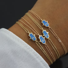 Load image into Gallery viewer, Dainty Hamsa Bracelet