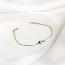 Load image into Gallery viewer, Mini Round Enamel Evil Eye Bracelet